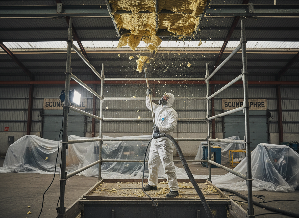 Warehouse Spray Foam Removal in Scunthorpe, North Lincolnshire